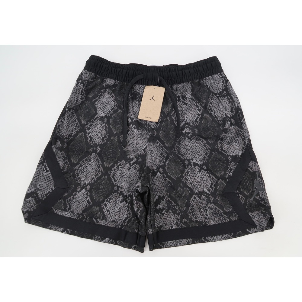 Jordan Basketball Diamond Shorts Mens Medium Gray Snakeskin Dri-FIT HF9907-010